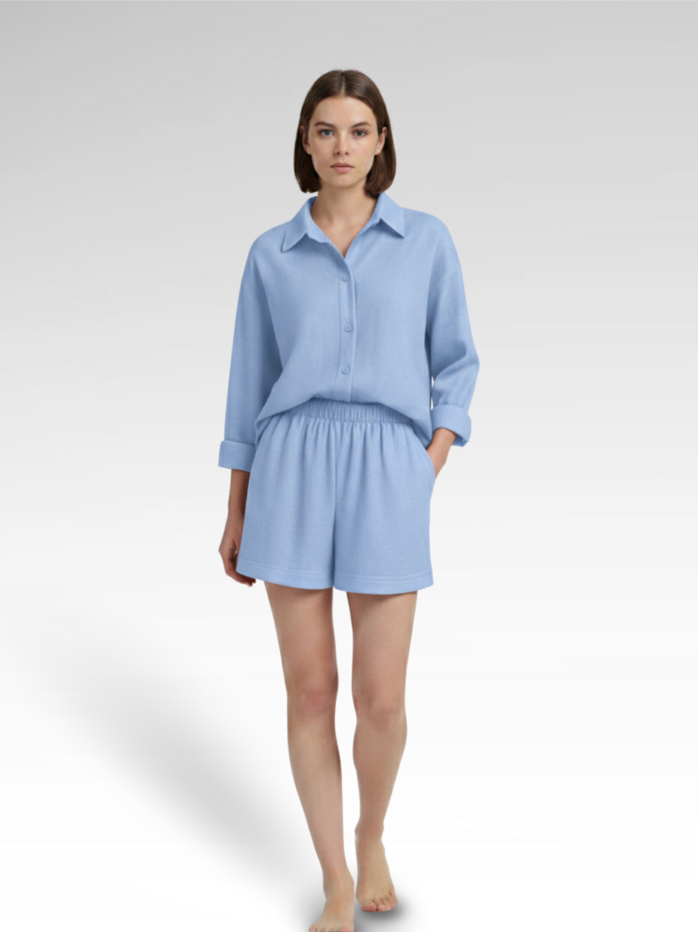 Cozy Cotton Shirt and Shorts Set