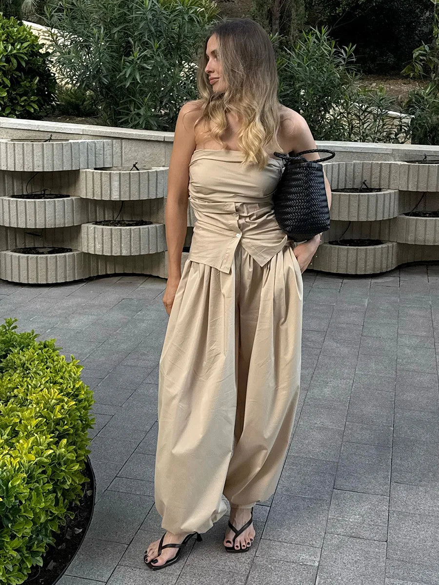 Lantern Style Cotton Street Pants