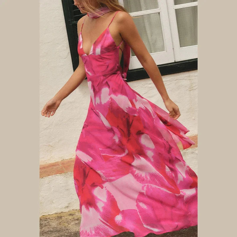 Long dress Autumn flowers