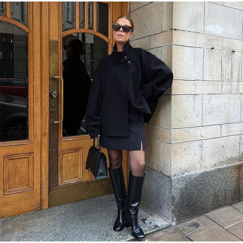 Versatile Classic Turtleneck Jacket