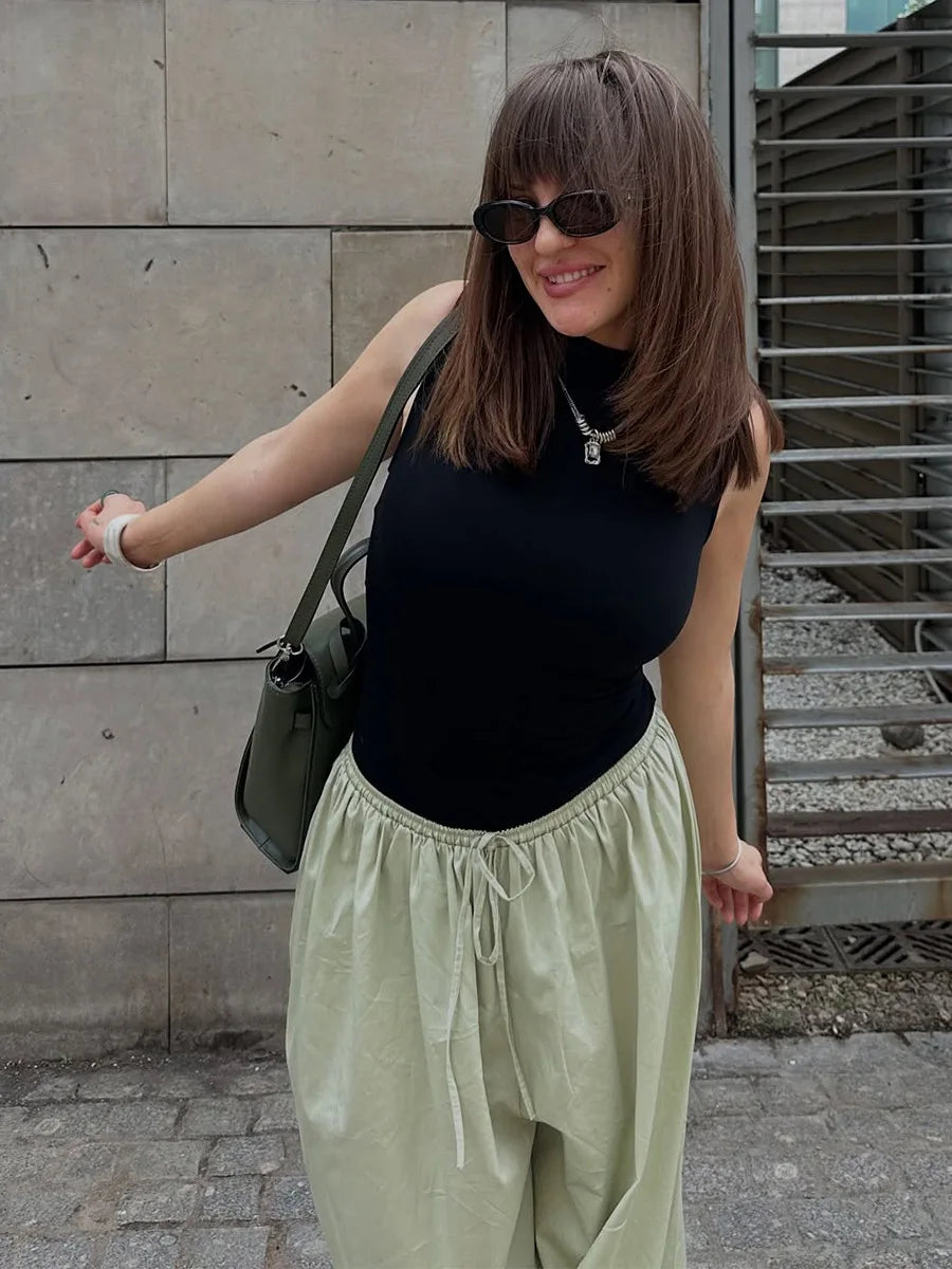 Lantern Style Cotton Street Pants