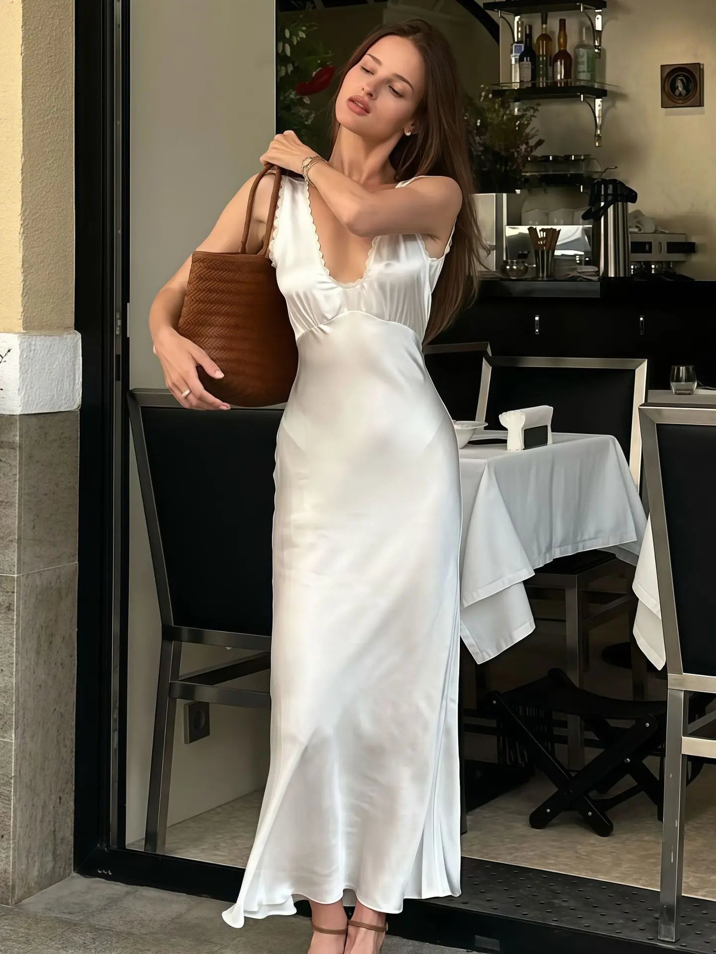 Subtle Elegance Midi Silk Dress