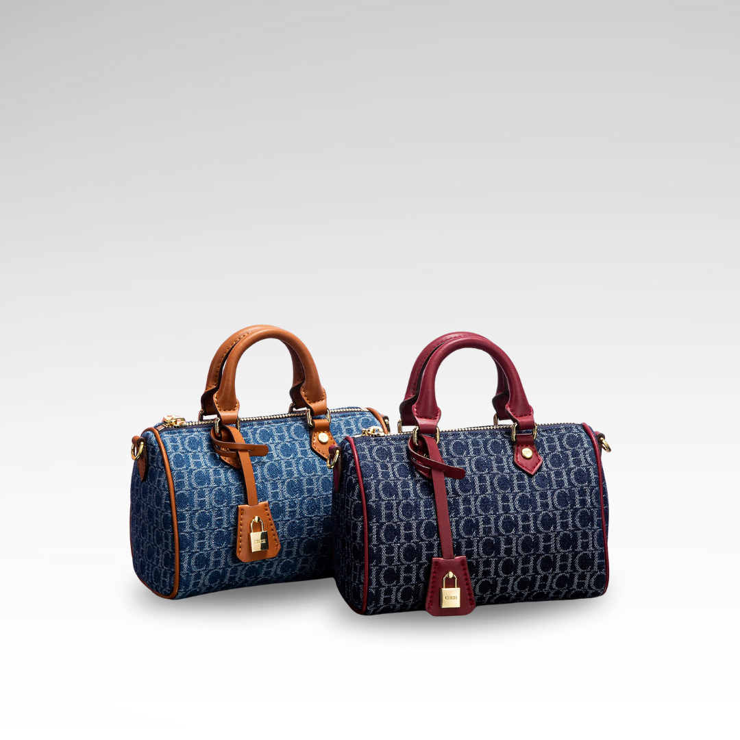 Barrel Monogram Denim Bag