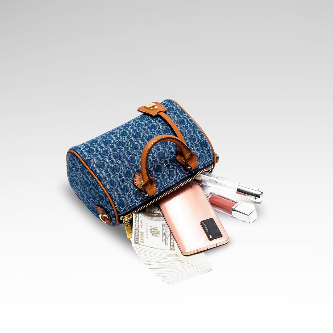 Barrel Monogram Denim Bag