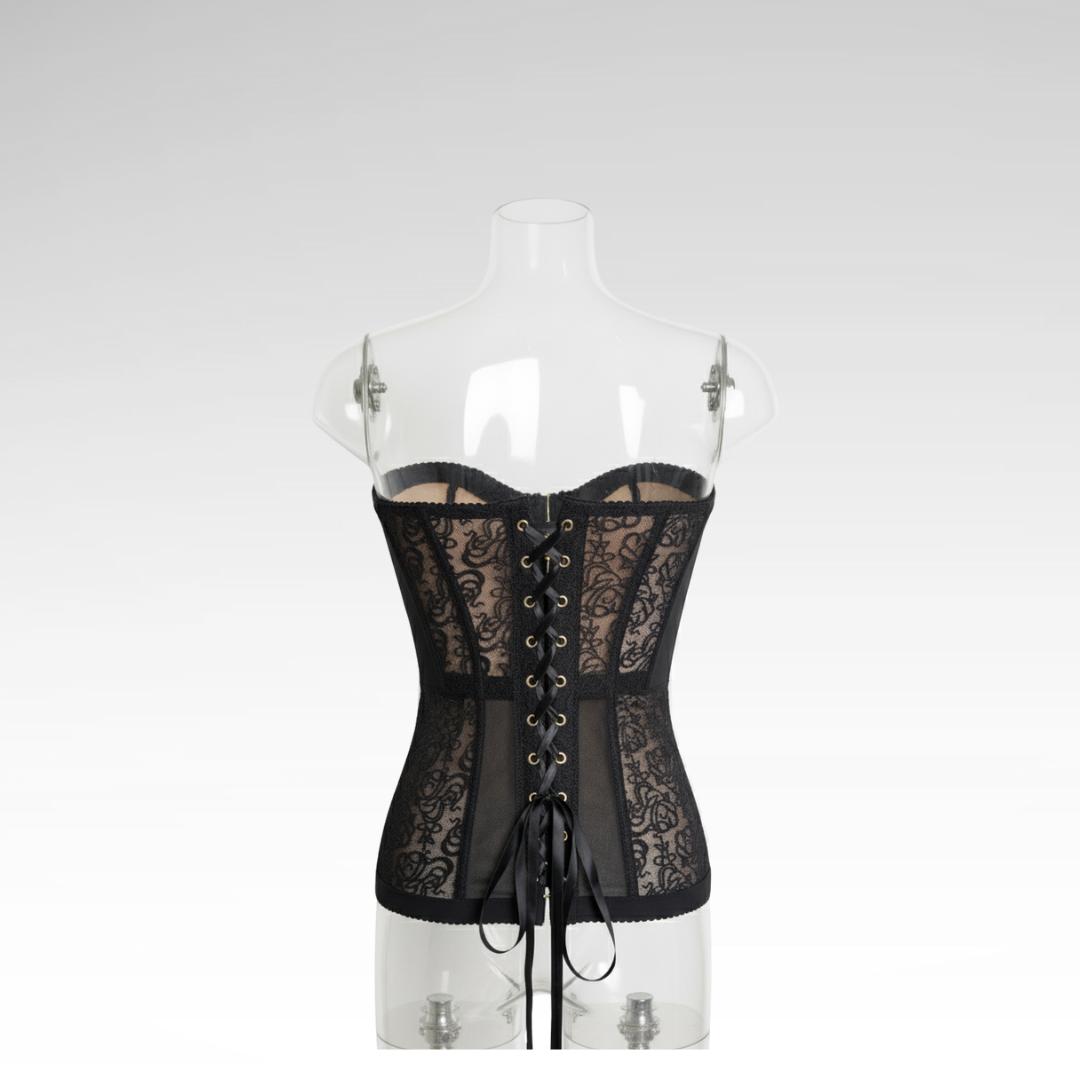 Tight, Sexy Corset with Cutout Lace