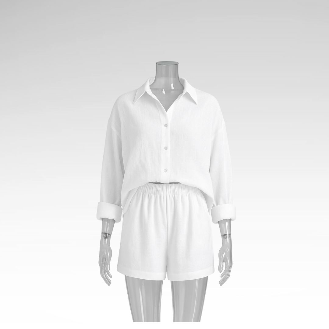 Ensemble chemise et short en coton confortable