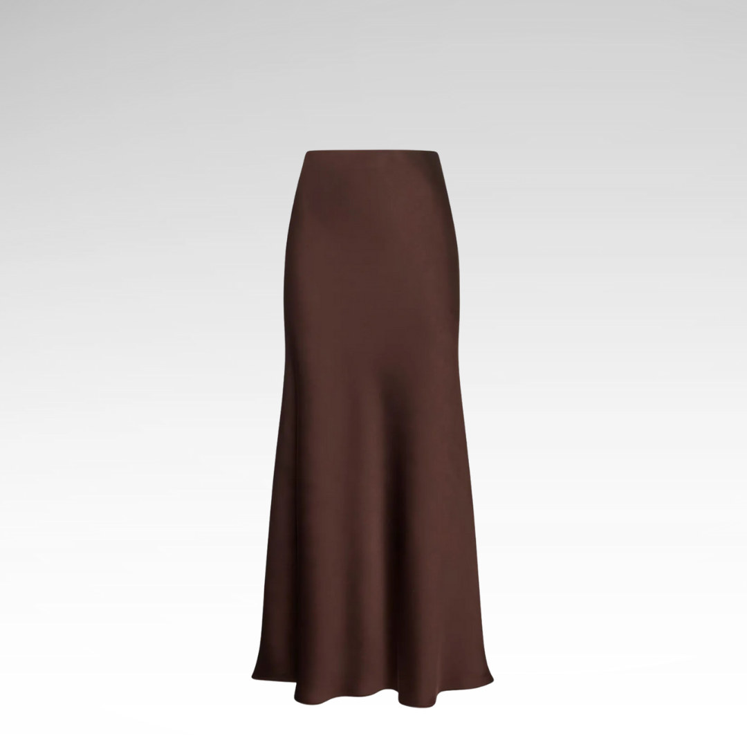 Elegant Long Satin Skirt