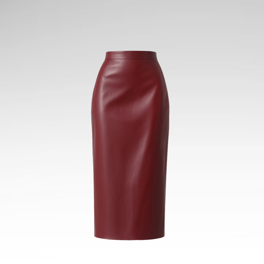 Bordeaux Elegance Maxi Skirt