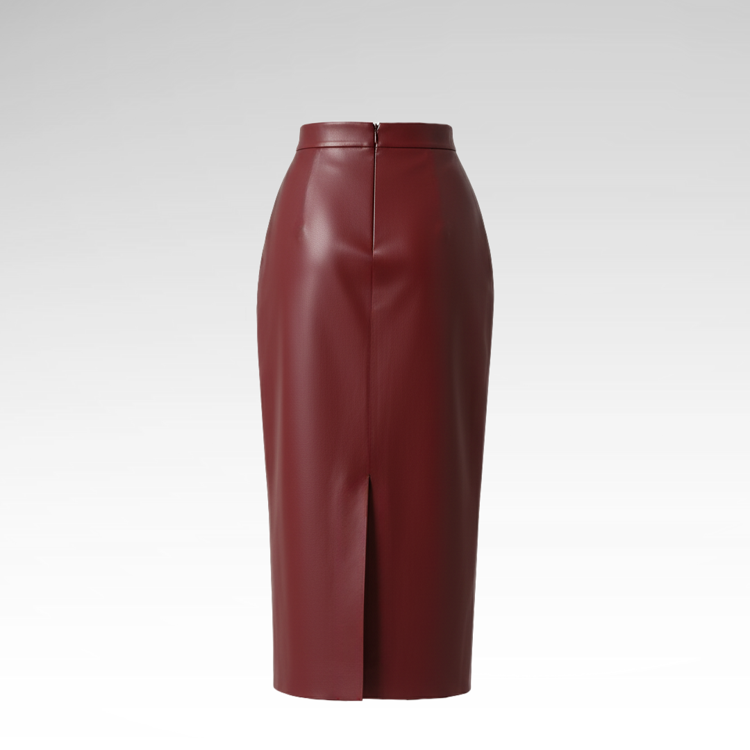 Bordeaux Elegance Maxi Skirt