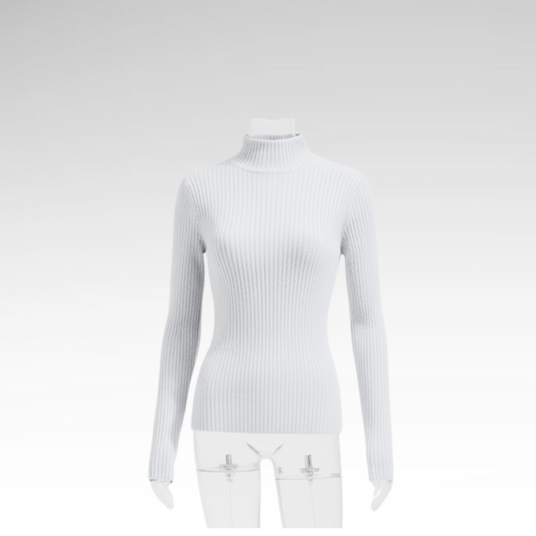 Minimalist Pullover Turtleneck Knit Sweater
