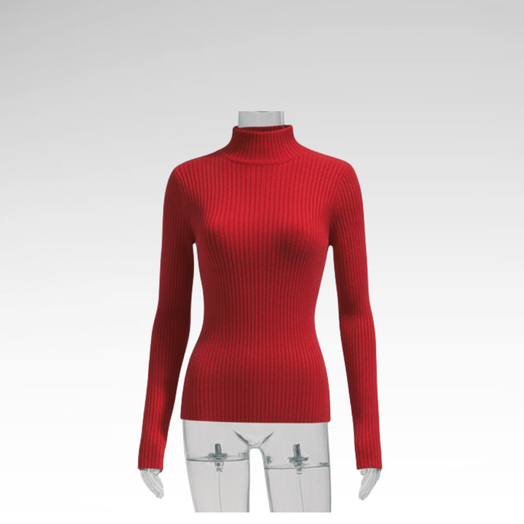 Minimalist Pullover Turtleneck Knit Sweater
