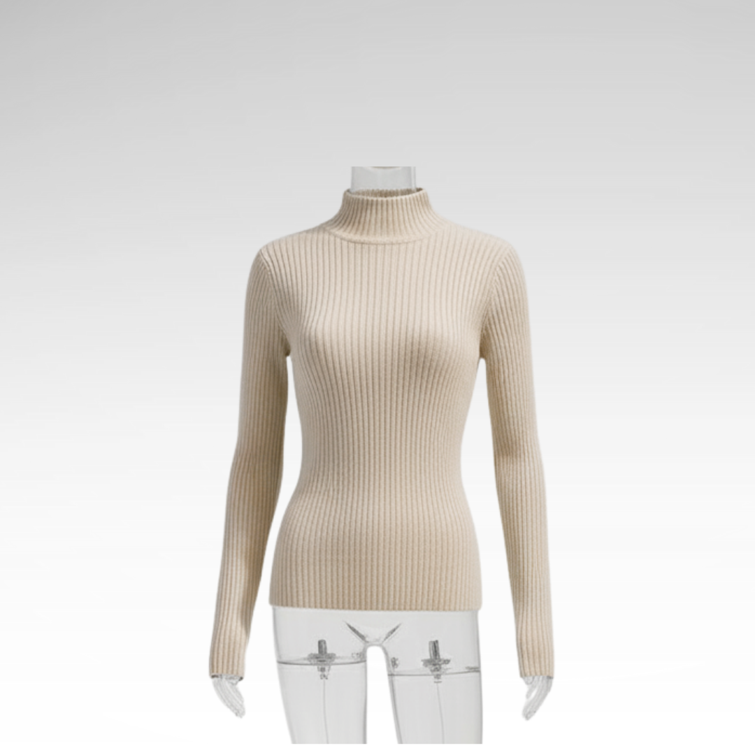 Minimalist Pullover Turtleneck Knit Sweater