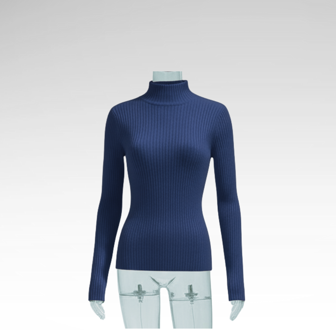 Minimalist Pullover Turtleneck Knit Sweater