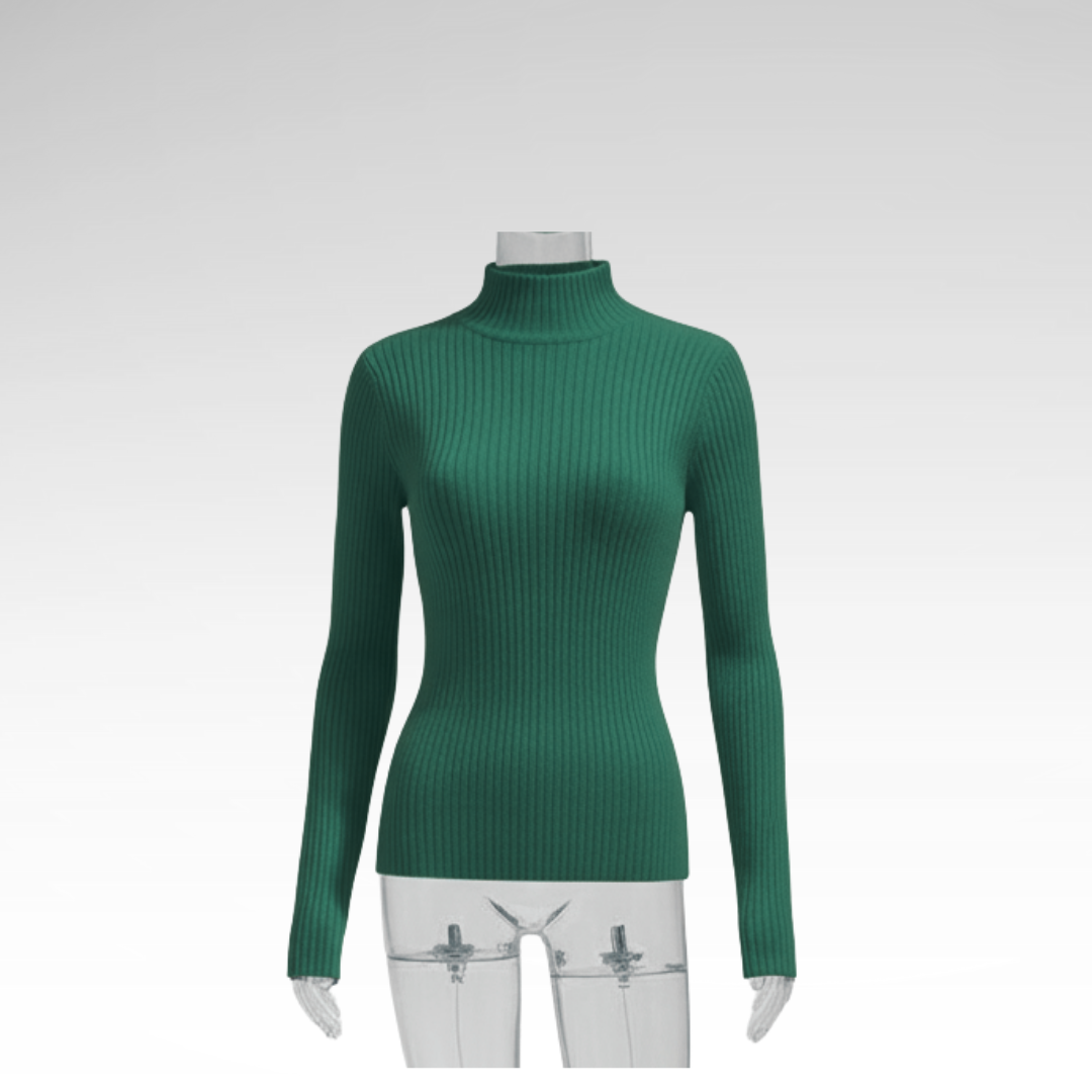 Minimalist Pullover Turtleneck Knit Sweater