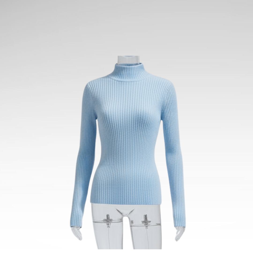 Minimalist Pullover Turtleneck Knit Sweater