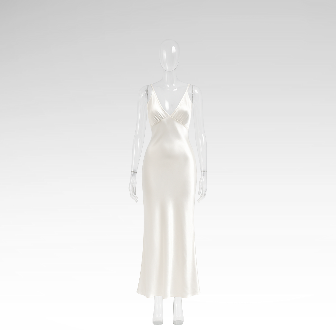 Subtle Elegance Midi Silk Dress