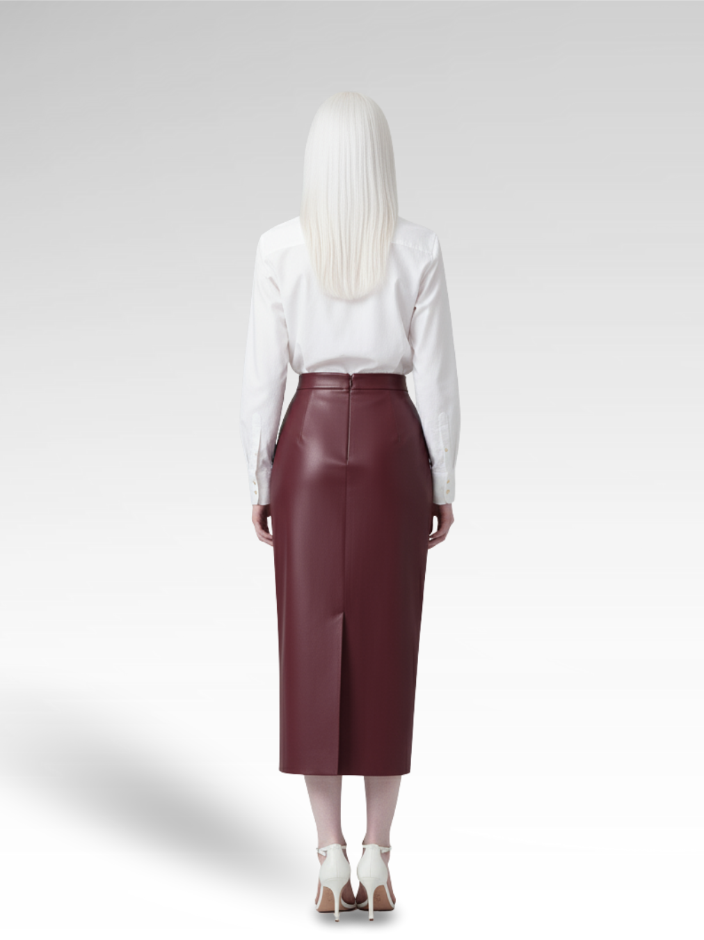 Bordeaux Elegance Maxi Skirt