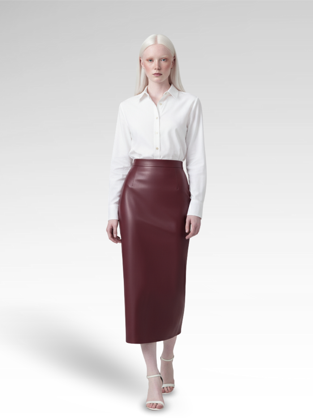 Bordeaux Elegance Maxi Skirt