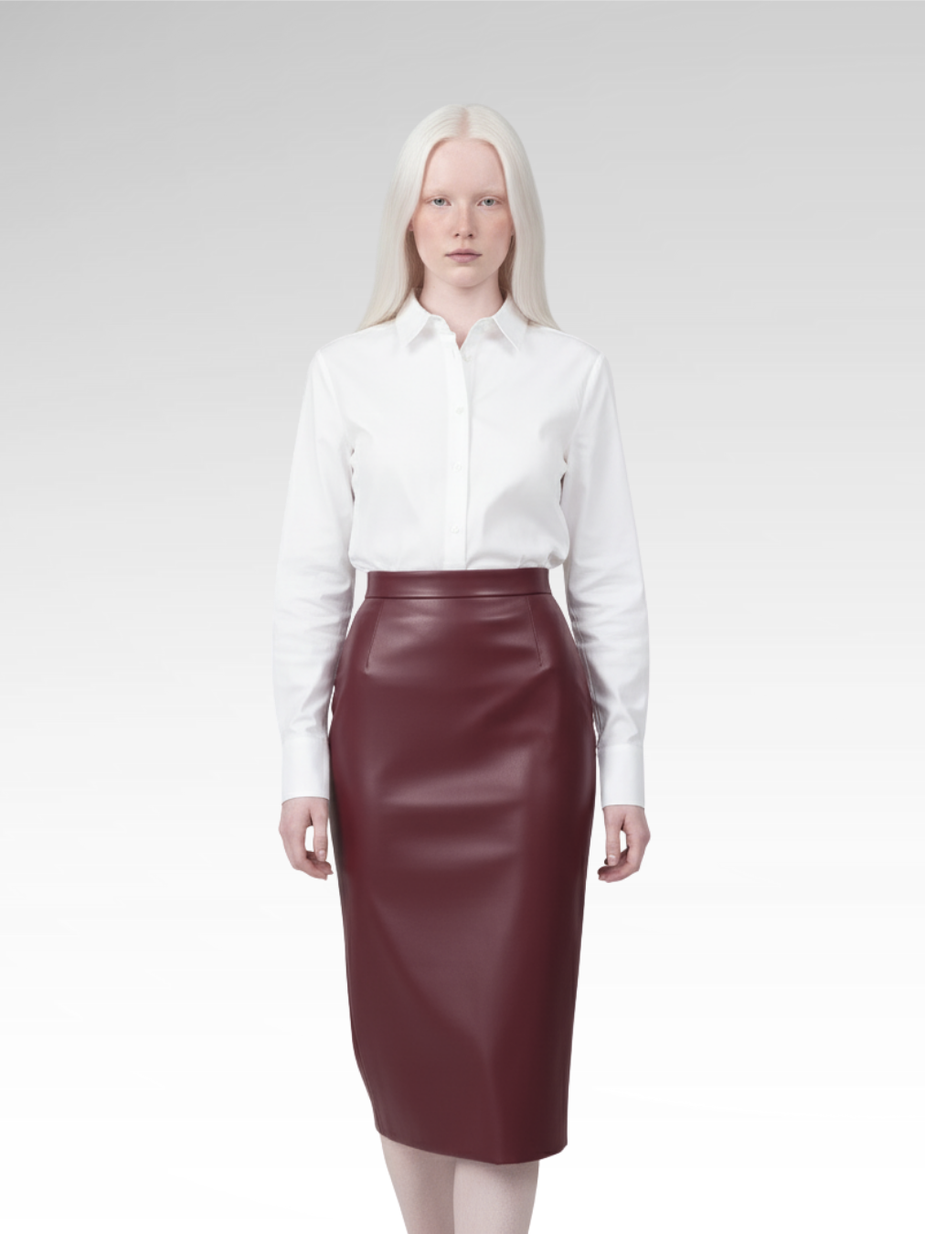 Bordeaux Elegance Maxi Skirt