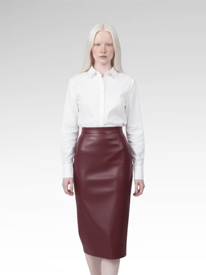 Bordeaux Elegance Maxi Skirt