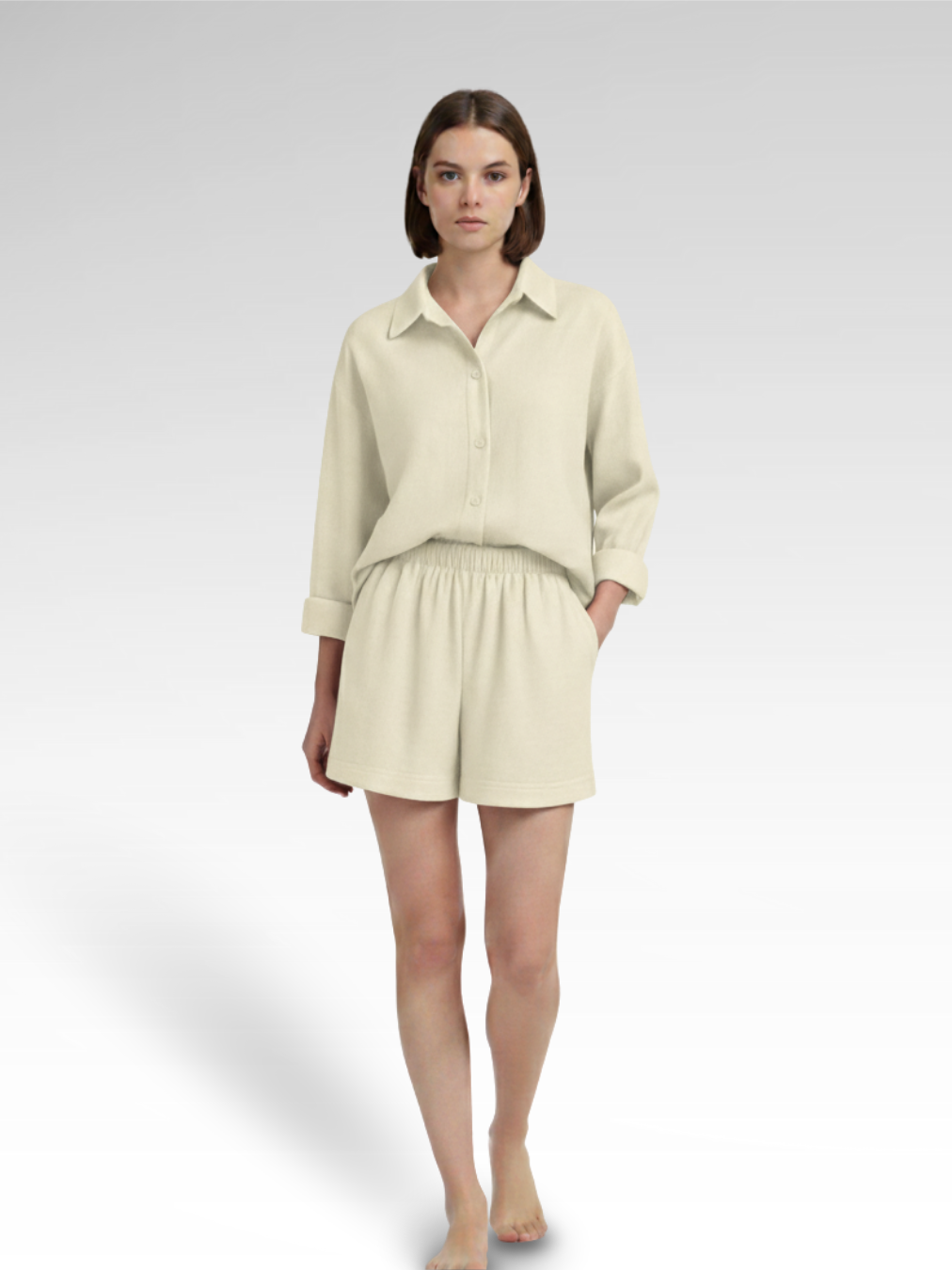 Cozy Cotton Shirt and Shorts Set