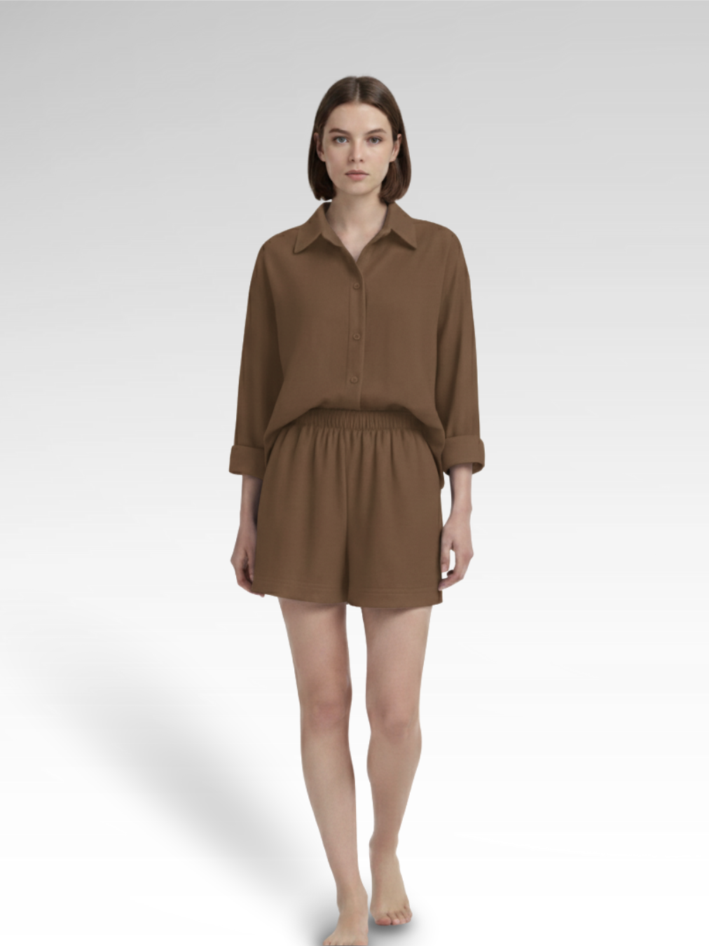 Cozy Cotton Shirt and Shorts Set