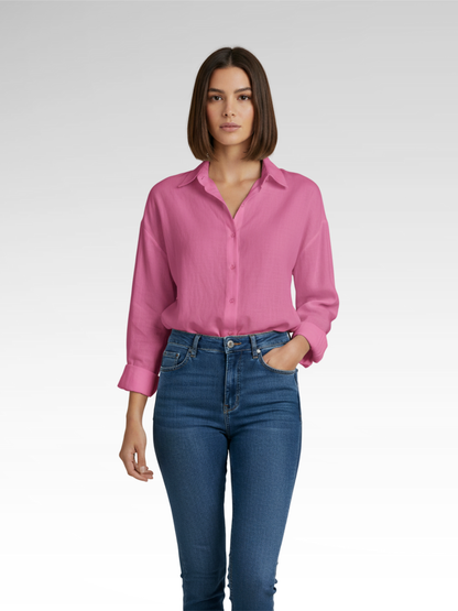 Elegant Cotton Cardigan Shirt