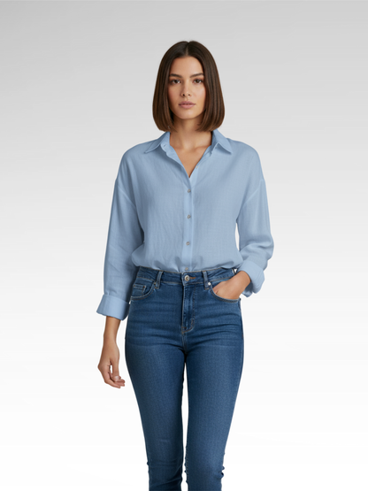 Elegant Cotton Cardigan Shirt