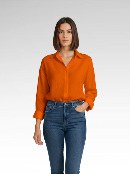 Elegant Cotton Cardigan Shirt