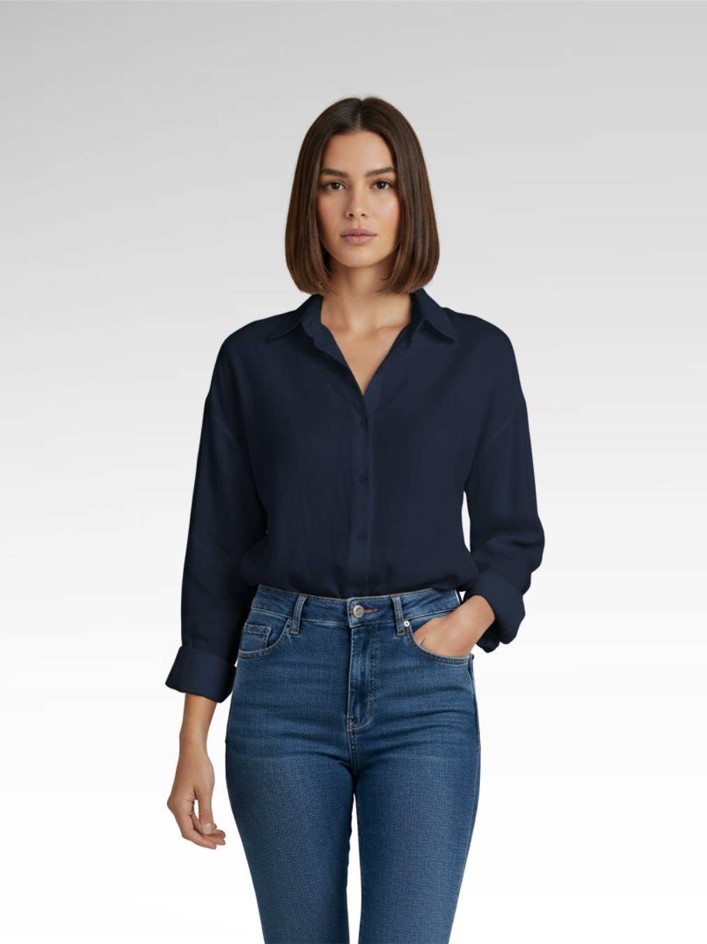 Elegant Cotton Cardigan Shirt