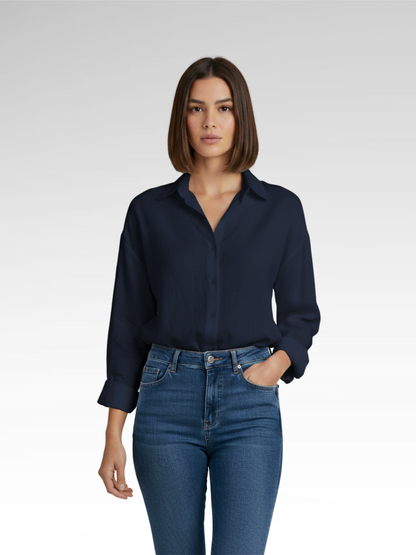 Elegant Cotton Cardigan Shirt