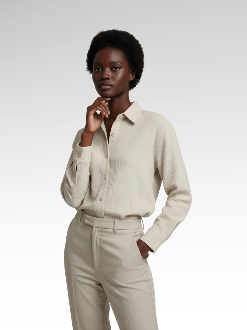 Elegant Long Sleeve Cotton Shirt