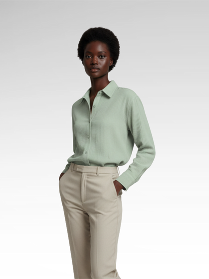 Elegant Long Sleeve Cotton Shirt