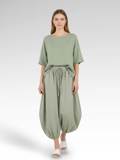 Lantern Style Cotton Street Pants