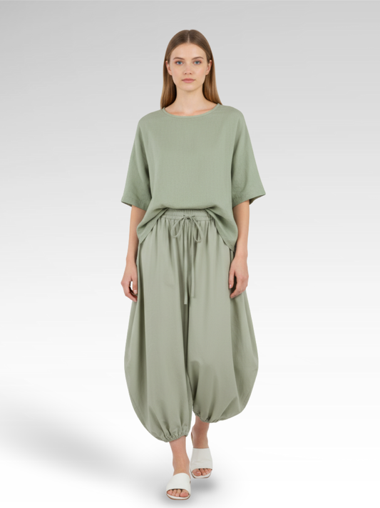 Lantern Style Cotton Street Pants