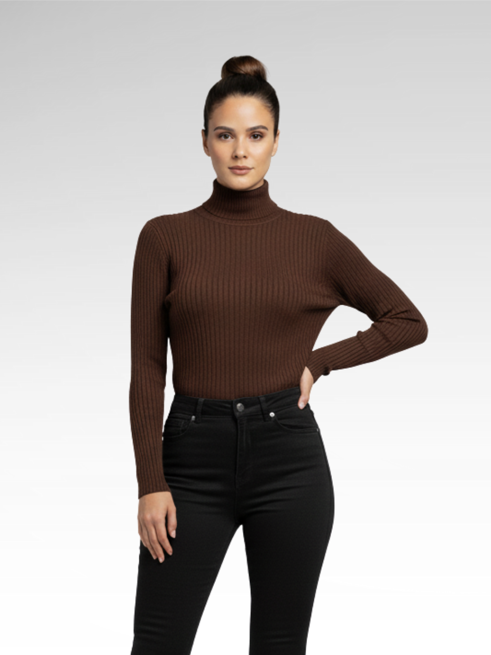 Minimalist Pullover Turtleneck Knit Sweater