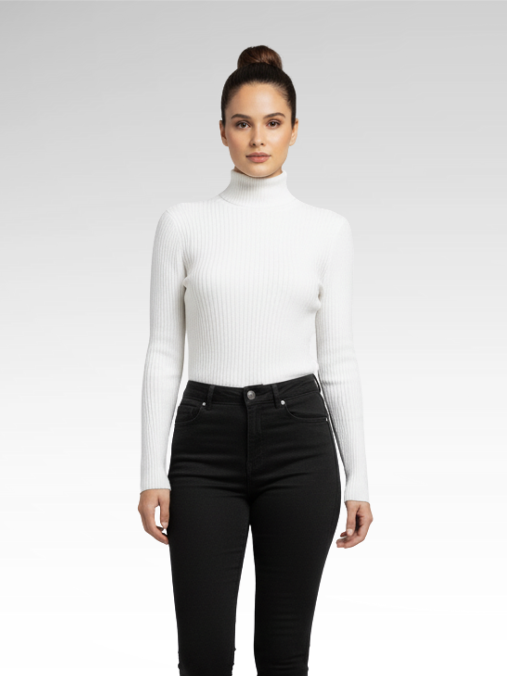 Minimalist Pullover Turtleneck Knit Sweater