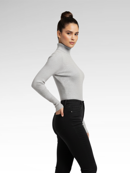 Minimalist Pullover Turtleneck Knit Sweater