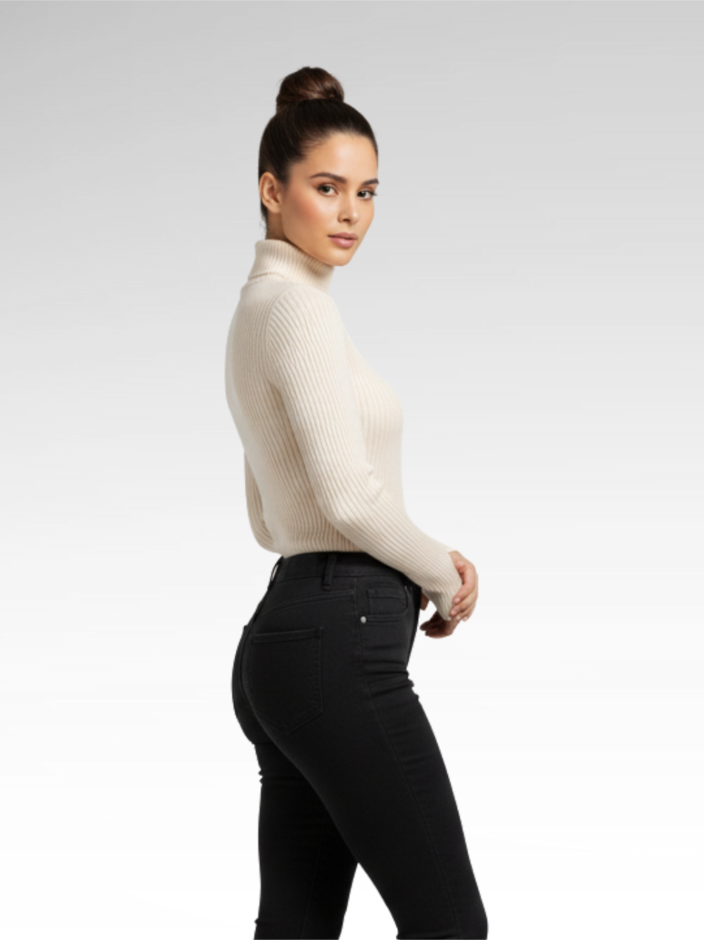 Minimalist Pullover Turtleneck Knit Sweater