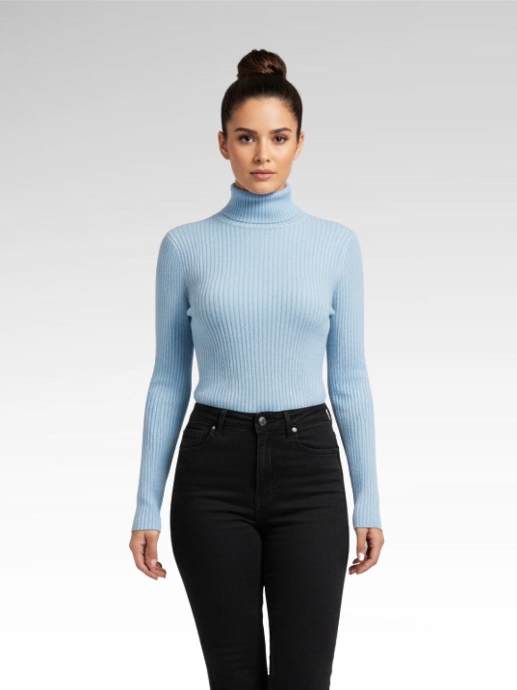 Minimalist Pullover Turtleneck Knit Sweater