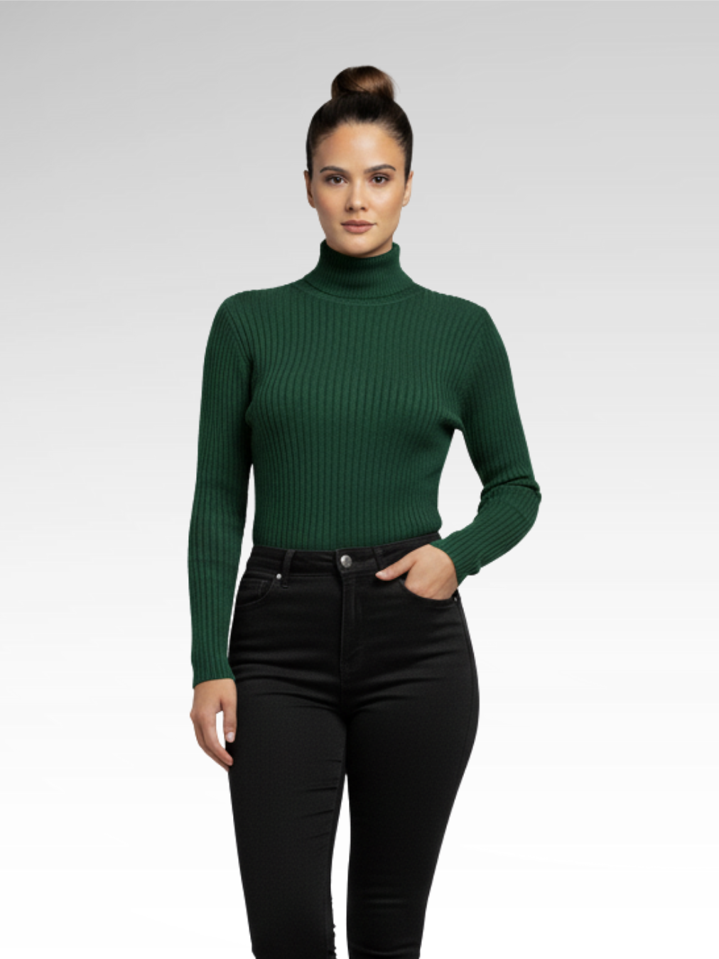 Minimalist Pullover Turtleneck Knit Sweater