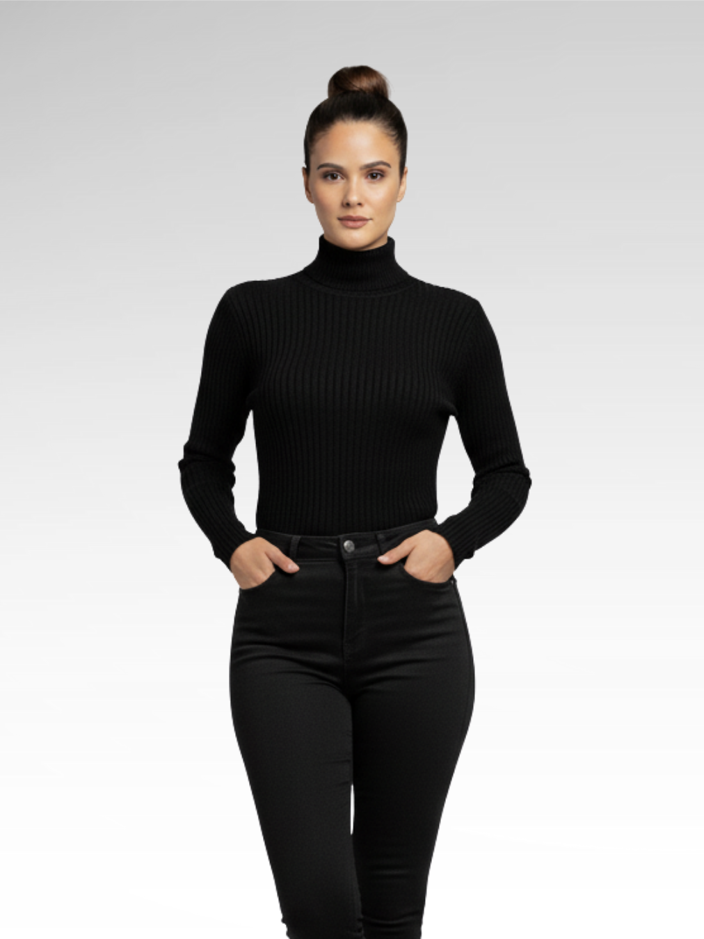 Minimalist Pullover Turtleneck Knit Sweater