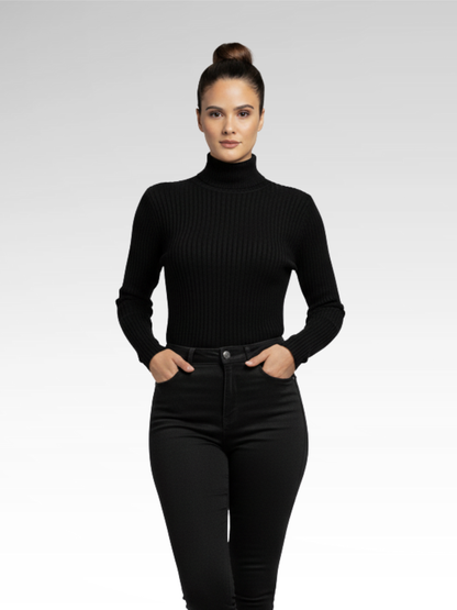 Minimalist Pullover Turtleneck Knit Sweater