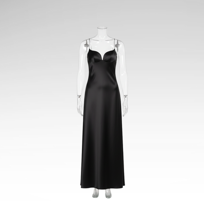 Long, Fine, Sensual Satin Dress