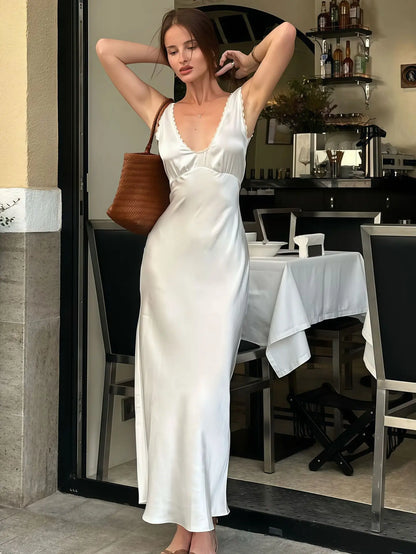 Subtle Elegance Midi Silk Dress