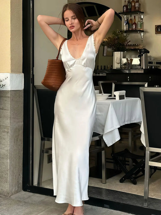 Subtle Elegance Midi Silk Dress