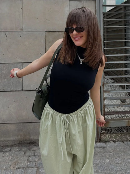 Lantern Style Cotton Street Pants