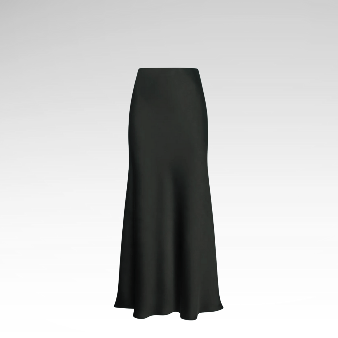 Elegant Long Satin Skirt