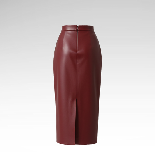 Bordeaux Elegance Maxi Skirt
