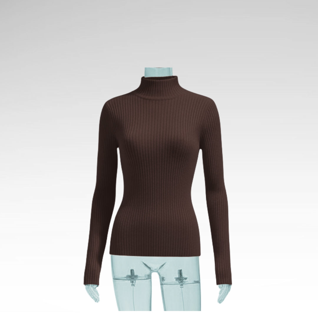 Minimalist Pullover Turtleneck Knit Sweater